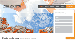 Desktop Screenshot of proactivestrata.com.au